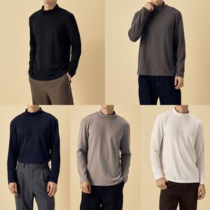 남성기모하프넥티셔츠5종세트