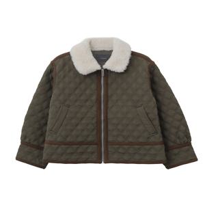 양털 칼라 퀼팅 자켓