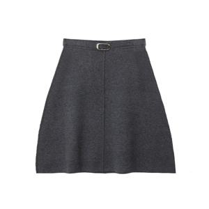 니트 벨트 스커트