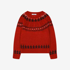 노르딕 패턴 라운드넥 니트 풀오버 VLUCY2969