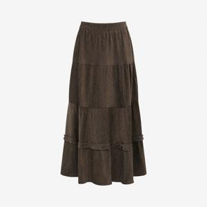 벨벳 크링클 캉캉 밴딩 롱 스커트 TLSAZ2346