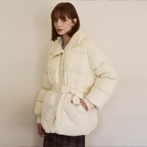 니트 립 하이넥 벨트 웰론 패딩 VJMIY2150