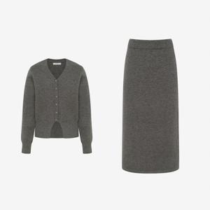 브이넥 니트 가디건&니트 스커트VLOCY1989