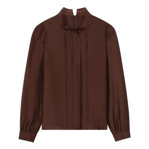 정가219000 프릴넥 핀턱 새틴 블라우스 BHBAI2417