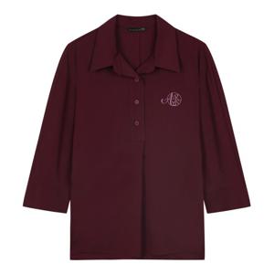 정가219000 자수 오픈카라 오버핏 블라우스 SHBAH2409