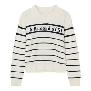 정가199000 레터링 보더 카라 풀오버 SHUCX2924