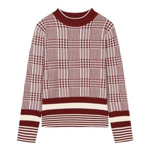 정가219000 글렌체크 배색 하이넥 풀오버 SHUCY2950