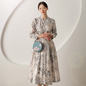 (~XXL까지) 서린 생활한복 철릭 랩 원피스 봄 가을 단독디자인 롱원피스 명절 상견례 스페셜룩  빅사이즈