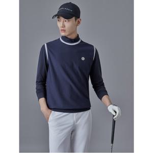 (BJ5341B09R)남성 시어서커 AIO 긴팔 티셔츠 - 네이비