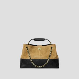 [최초가259,000]스웨이드스퀘어34 투톤 소가죽 투웨이 백_PCBG260103