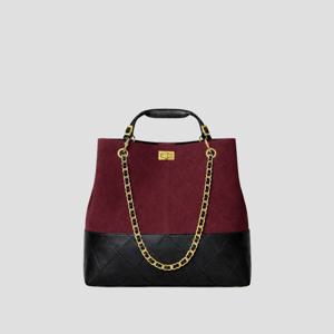 [최초가259,000]스웨이드스퀘어32 투톤 소가죽 투웨이 백_PCBG260104