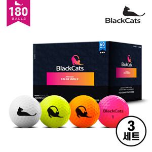 [3세트/180알]  컬러혼합 60알 패키지 골프공_2피스