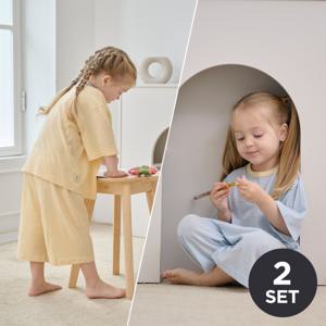 [메켄메르크] 면 자가드 7부 상하의 내의 2세트