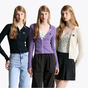 [정상가: 239000원] 타미진스 립 지퍼 후드 가디건 3종 택1 (T32F6KCD20TWT1)