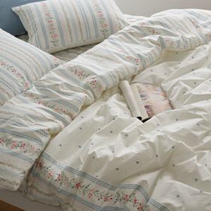 마리안 60수 고밀도 워싱면 차렵이불 베개세트