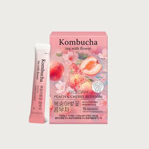 꽃을담다 복숭아벚꽃 플라워 콤부차 15스틱