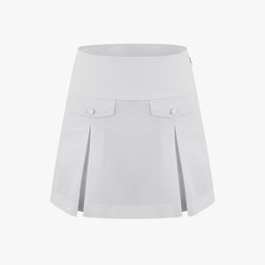 A라인 포켓 맞주름 스커트 (그레이)