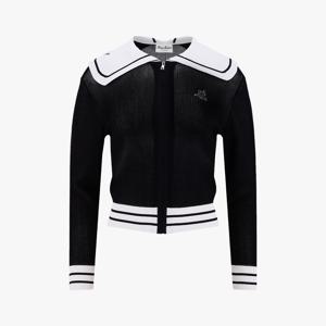 세일러 카라 메쉬 집업(블랙)