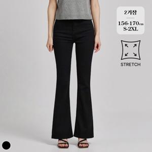 [브리치]  / 2기장 스판 코튼 부츠컷 블랙진 (P2523)