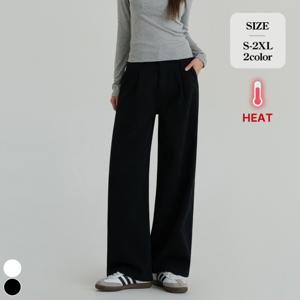 [브리치]  / (겨울찐코튼7탄) 핀턱 기모 밴딩 코튼 와이드 팬츠