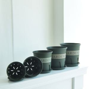 가드닝 슬릿분 (받침셋트) 그린색 6호(22x22cm) 가드닝 슬릿분 받침셋트 그린색 6호 22x22cm