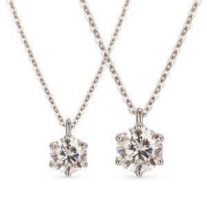 14k 클라라 모이사나이트 6프롱 펜던트 1캐럿