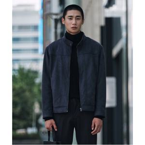 [DIEMS] 하이넥 스웨이드 블루종_차콜 (클래식핏)-DJPVC02CSC