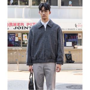 [DIEMS] 부클 울 블루종 점퍼_차콜 (세미오버핏)-LJPVD63NSC