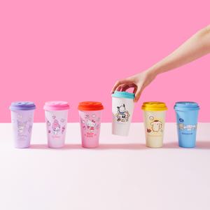 산리오 텀블러 실리콘 뚜껑 스텐텀블러 텀블러컵 보온보냉 스텐컵 헬로키티