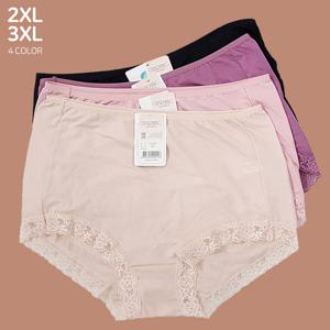 베이직 자연면 레이스 여성 팬티 빅사이즈 3XL