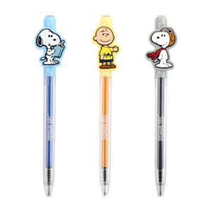 피너츠 회전식 실리콘 마스코트 볼펜 (3 option)