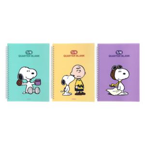 스누피 4분할 pp 연습장 (3 option)