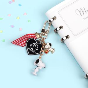 피너츠 스누피 피규어 리본 키링