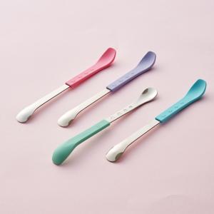 실리콘 스텐 2in1 듀얼 이유식스푼 2P