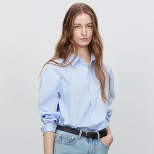 던스트 UNISEX STRIPED OVERSIZED SHIRT SKYBLUE STRIPE_UDSH5A104B2