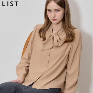 (LIST)] 타이 셔링 라운드넥 블라우스 (택가격: 138000원)