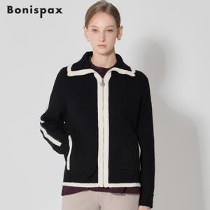 (Bonispax)] 울 라인배색 집업 니트 가디건 (택가격: 179000원)