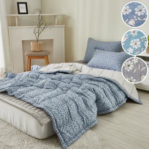 미뉴잔꽃 단면극세사 차렵이불+패드+베개커버 패드세트 SS슈퍼싱글