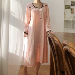 [브리치]  / 빅사이즈 플러스사이즈  냉장고 잠옷 롱 원피스 파자마