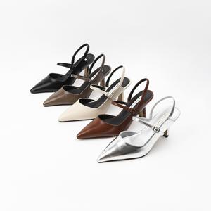 신난다슈 여성 슬링백 힐 7cm 메리제인 스틸레토 펌프스 슬링백 구두 CA252312