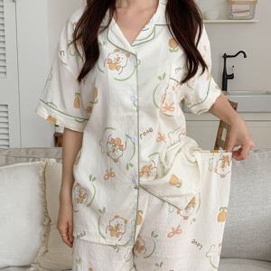 [브리치]  / 러블리 홈웨어 반팔 잠옷 바지 3종 세트