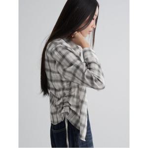 체크 슬림핏 셔츠 - 블루 (125964MQ8P)