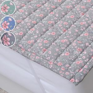 제니아 플라워 밴딩 침대패드 겸 카페트 Q퀸