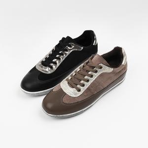 신난다슈 여성 스니커즈 운동화 2cm 플랫 단화 슬립온 기모 스웨이드 LD256458