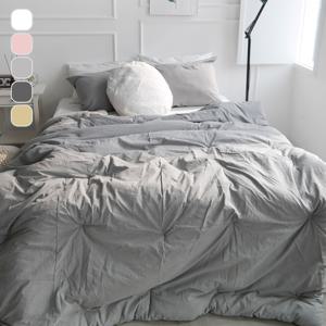 내츄럴 광목 워싱 피그먼트 차렵이불+베개커버 베개세트 SS슈퍼싱글