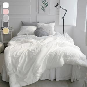 내츄럴 광목 워싱 피그먼트 차렵이불+베개커버 베개세트 QK퀸킹겸용