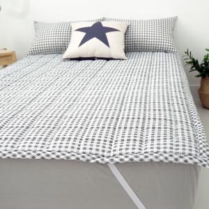 스몰체크 시어서커 여름 침대 매트리스 이불패드 슈퍼싱글 SS