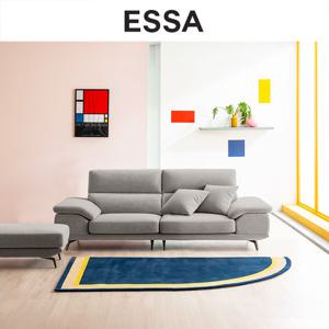 루카스 3인 리브 패브릭 소파+스툴