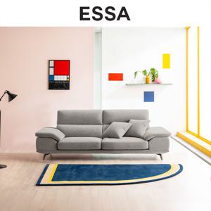 루카스 3인 리브 패브릭 소파