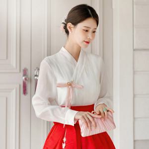 (~XXL까지) 백유화 생활한복 저고리 블라우스 가을 자체제작 한복  명절 모임룩 스페셜룩  빅사이즈